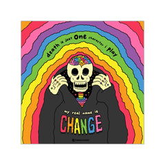 REAL NAME IS CHANGE (Square Vinyl Sticker)