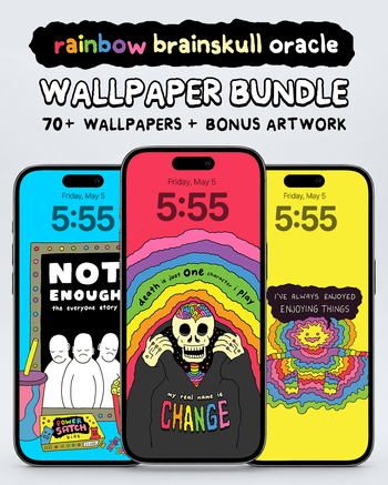 Rainbow Brainskull Wallpaper Pack