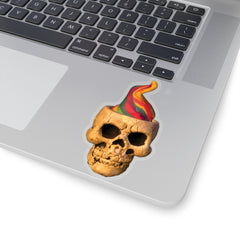 Rainbow Flame Skull (Kiss-Cut Sticker)