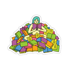 Bookworm (Kiss-Cut Sticker)