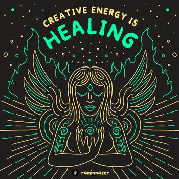 CREATIVE ENERGY IS HEALING (Soft Lightweight T-shirt)