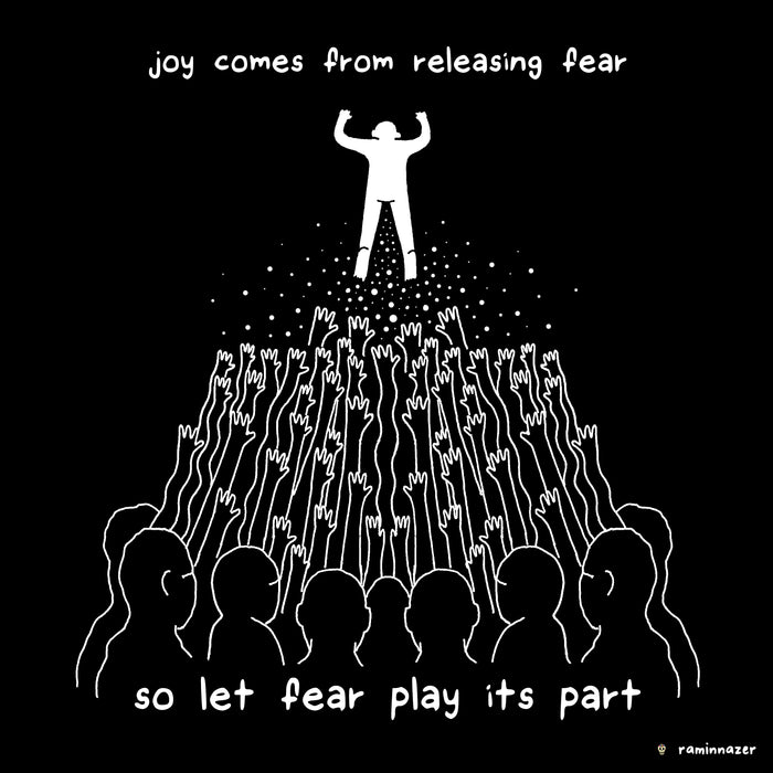 Joy Comes From Releasing Fear (Soft Lightweight T-Shirt)