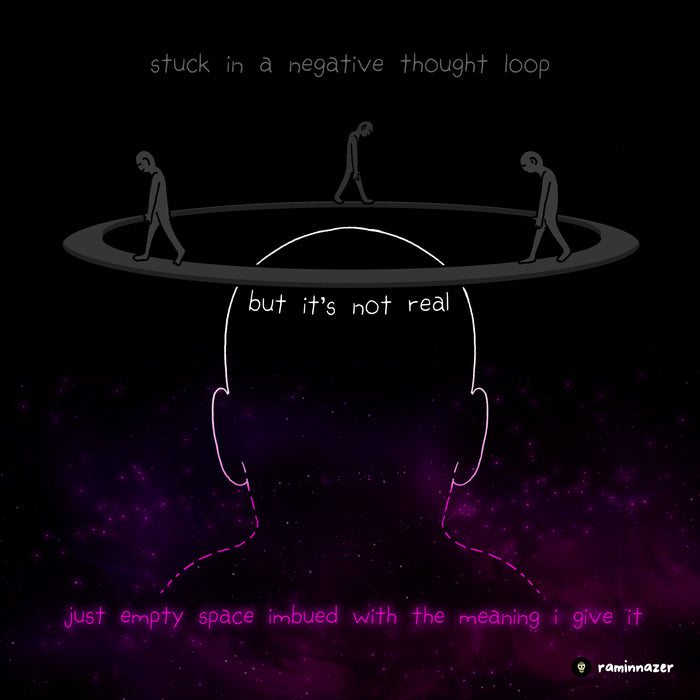 NEGATIVE THOUGHT LOOP (Soft Lightweight T-shirt)