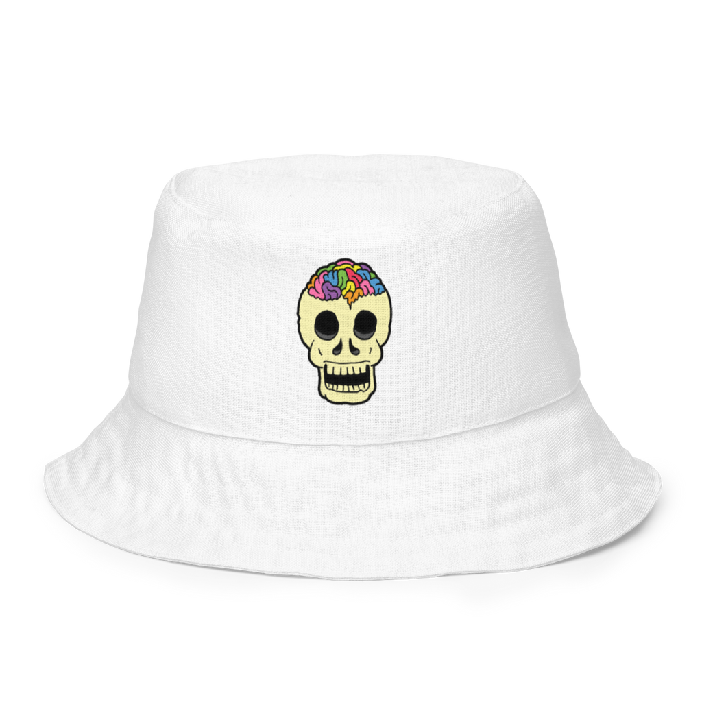 Rainbow Brainskull bucket hat