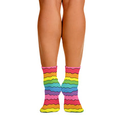 Rainbow Vibration Ankle Socks