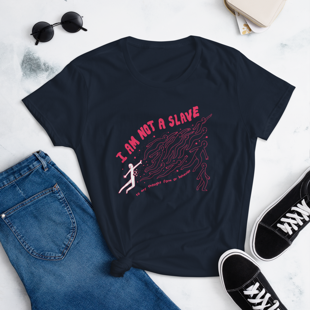 NOT A SLAVE (Women's Fashion Fit Tee)